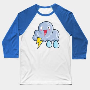 Cute thunder rain cloud Baseball T-Shirt